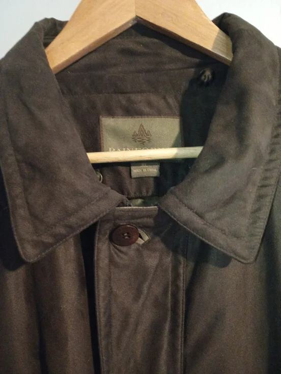 VTG 90s Rainforest Men's XL Dark Brown Suede Bomber Jacket Wool Lining - Picture 4 of 14